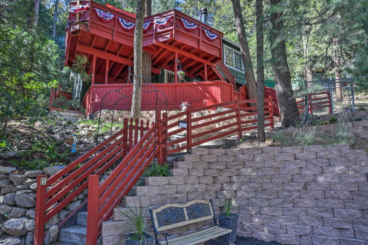 Boho Crestline Cabin, 1 Mile To Lake Gregory! Exterior photo